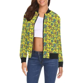 Sky Tomorrow Satin Bomber Jacket for Women