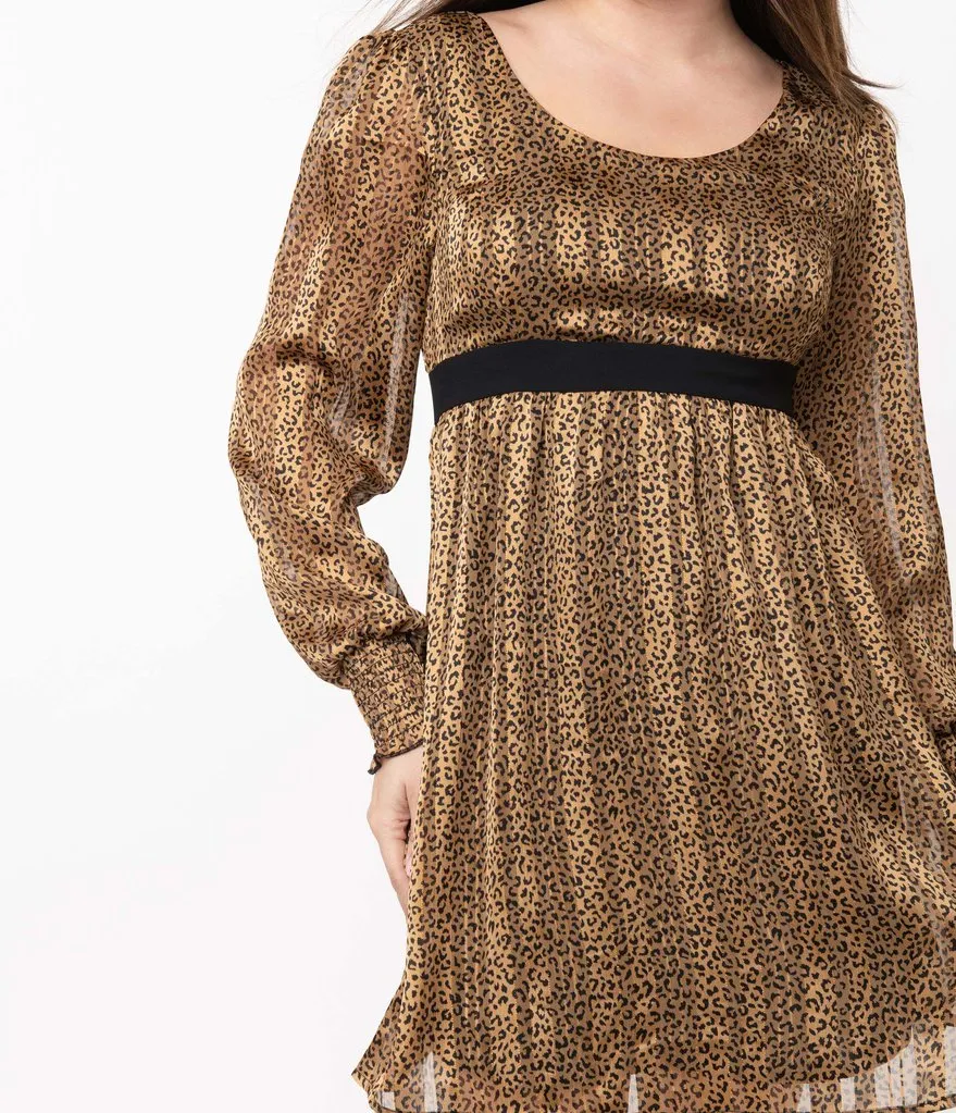 Smak Parlour Leopard Print Babe Alert Flare Dress