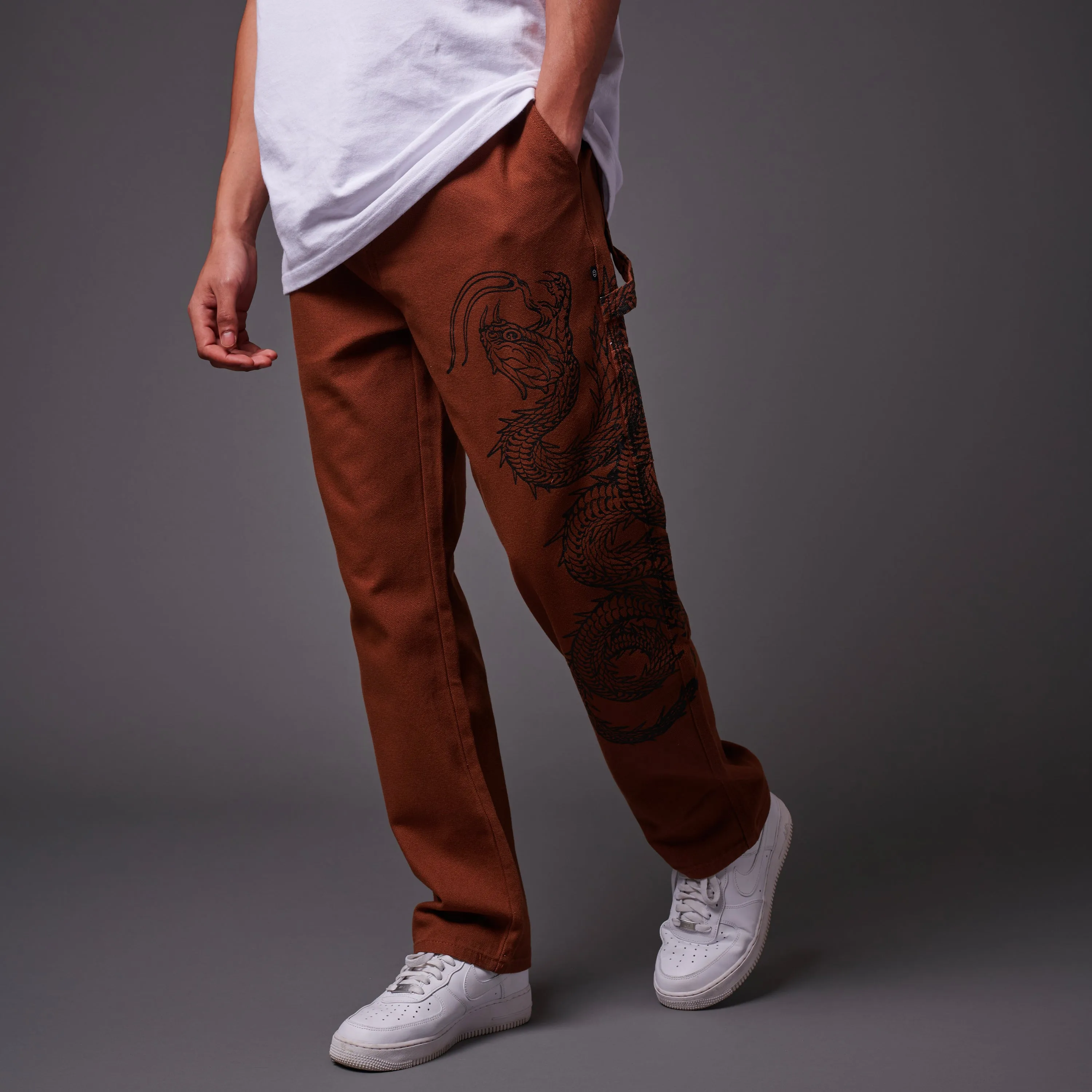 Snake Carpenter Pants Beige