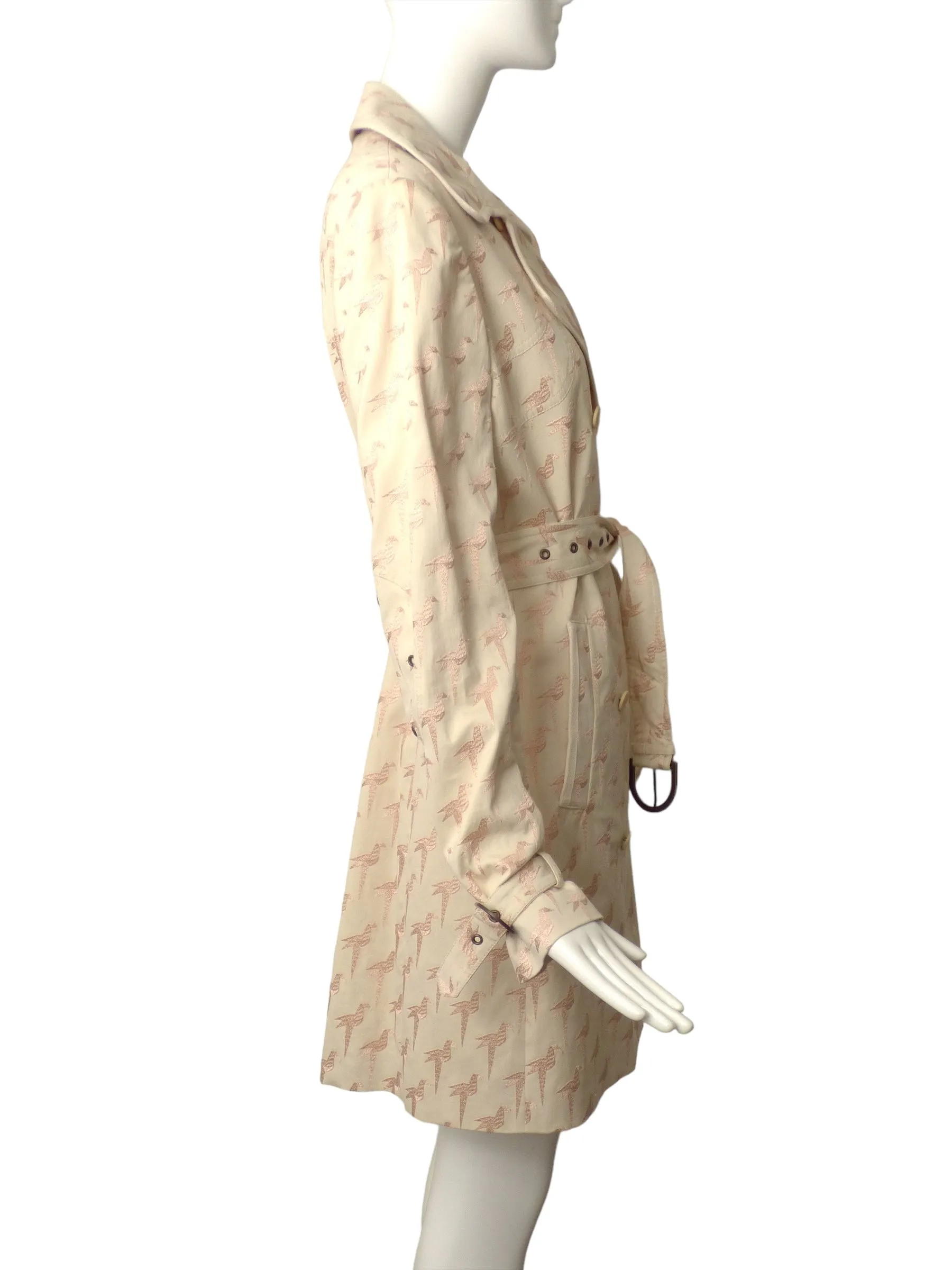 STELLA MCCARTNEY- 2005 Embroidered Trench Coat, Size 10