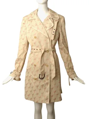 STELLA MCCARTNEY- 2005 Embroidered Trench Coat, Size 10