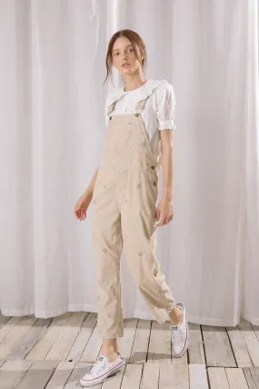 Storia Happy and Sad Face Corduroy Overalls