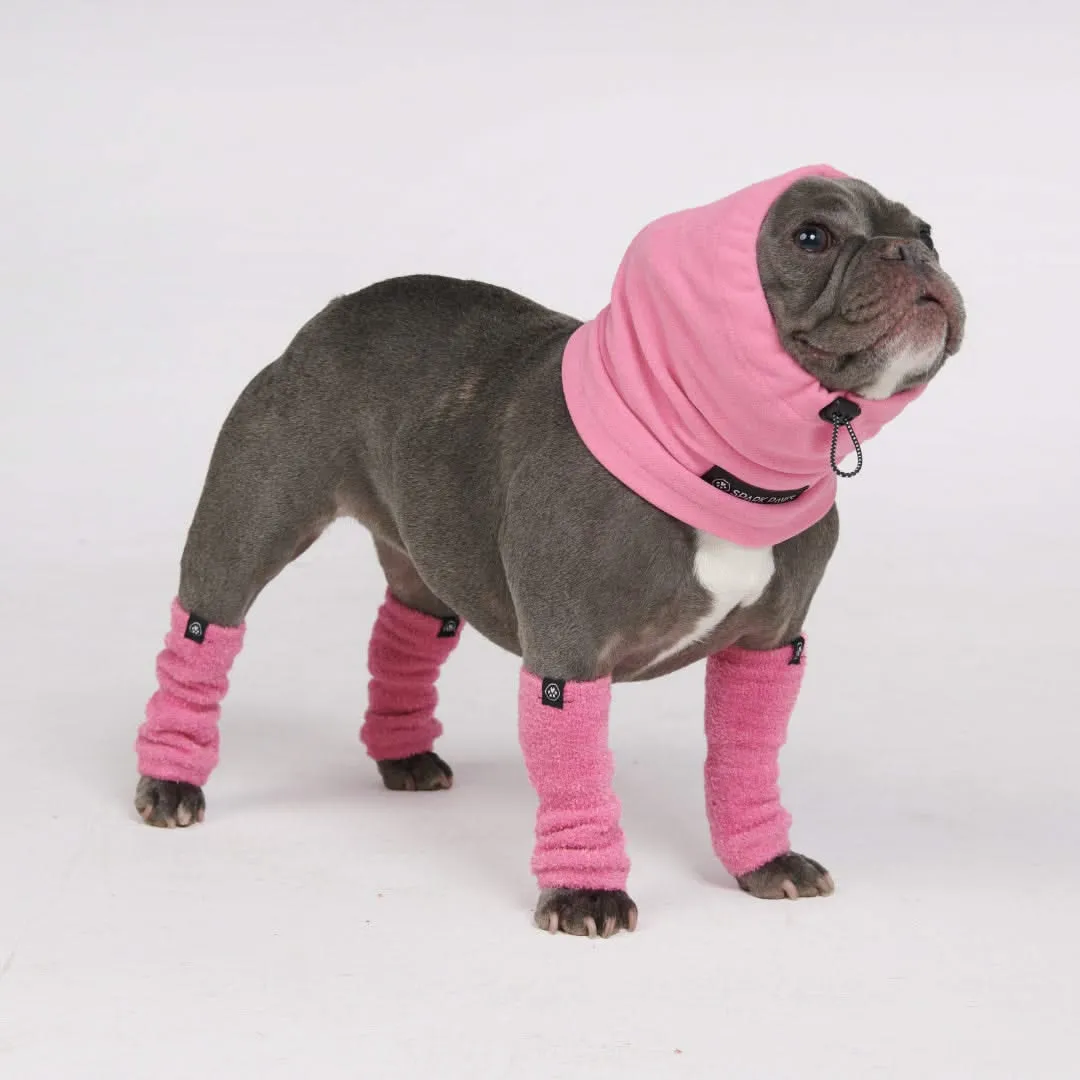 Stretchy Fleece Dog Leg Warmer Sleeves - Pink