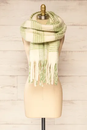 Suleja Green | Plaid Soft Knit Scarf