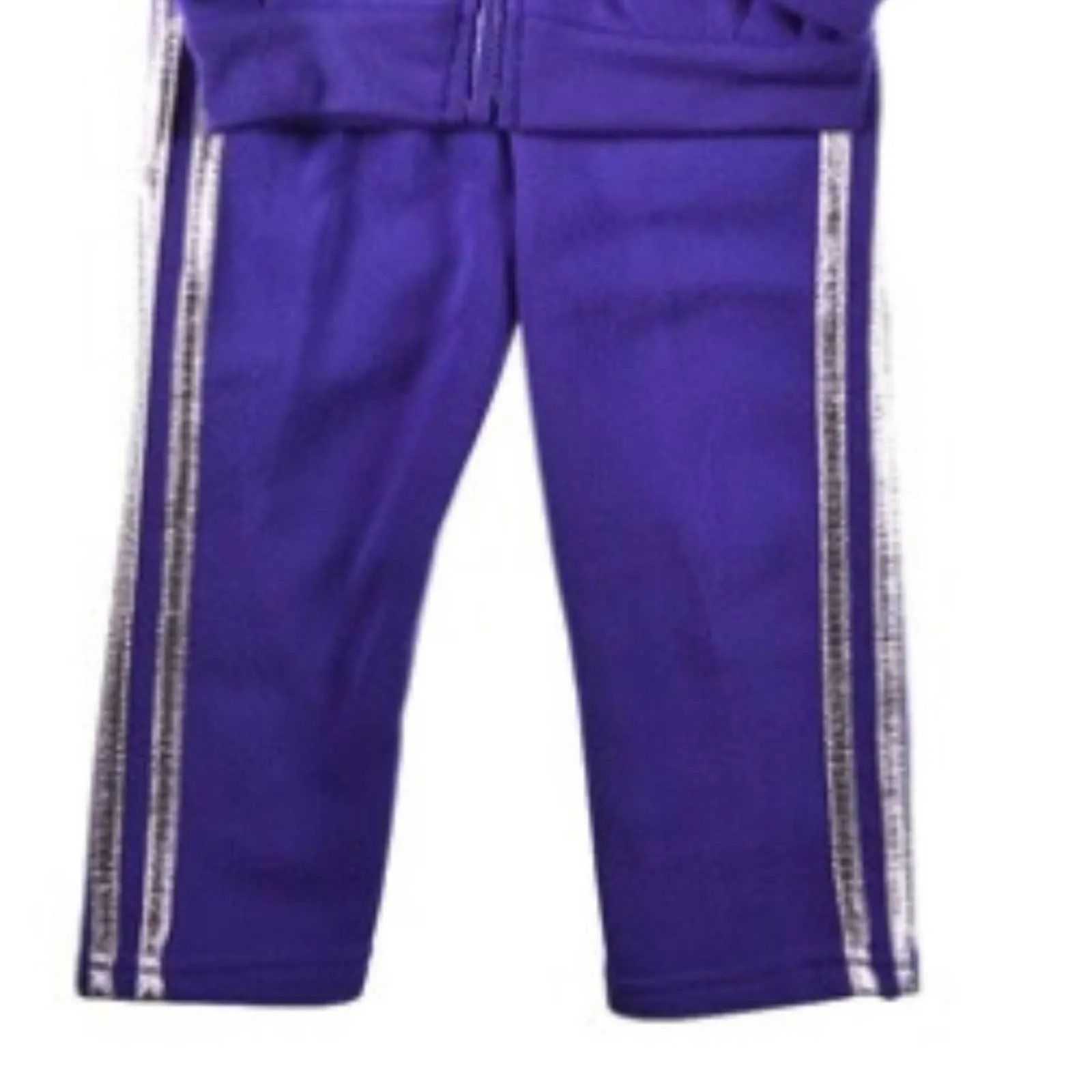 TEDDY BOOM Purple 2T Sparkle LOVE Zipper Hoodie Sweatpants NEW