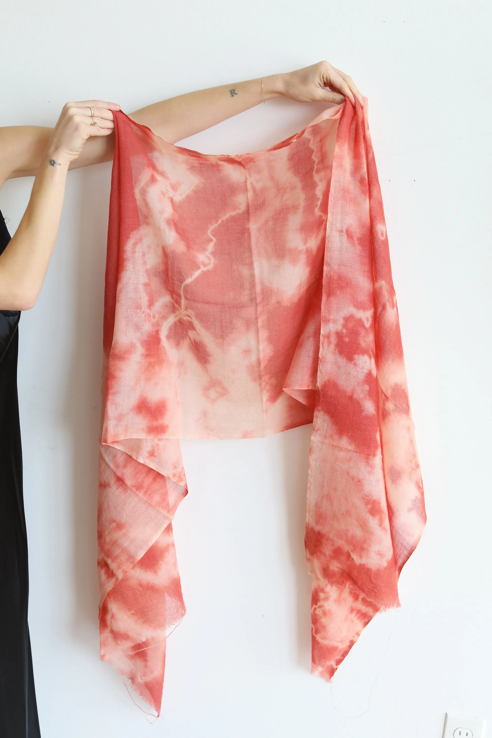 Terracotta Wool Cloud Scarf