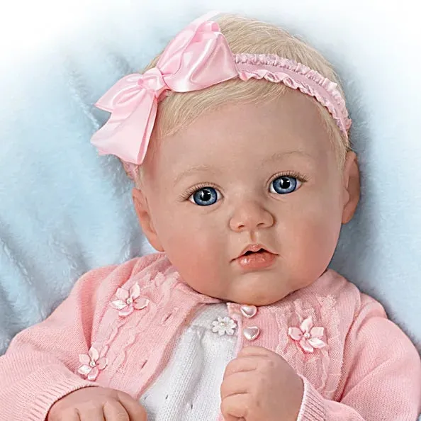 The Ashton - Drake Galleries Annika Perfect in Pink So Truly Real® Lifelike Baby Girl Doll Weighted Fully Poseable with Soft RealTouch® Vinyl Skin by Master Doll Artist Marissa May 18-inches