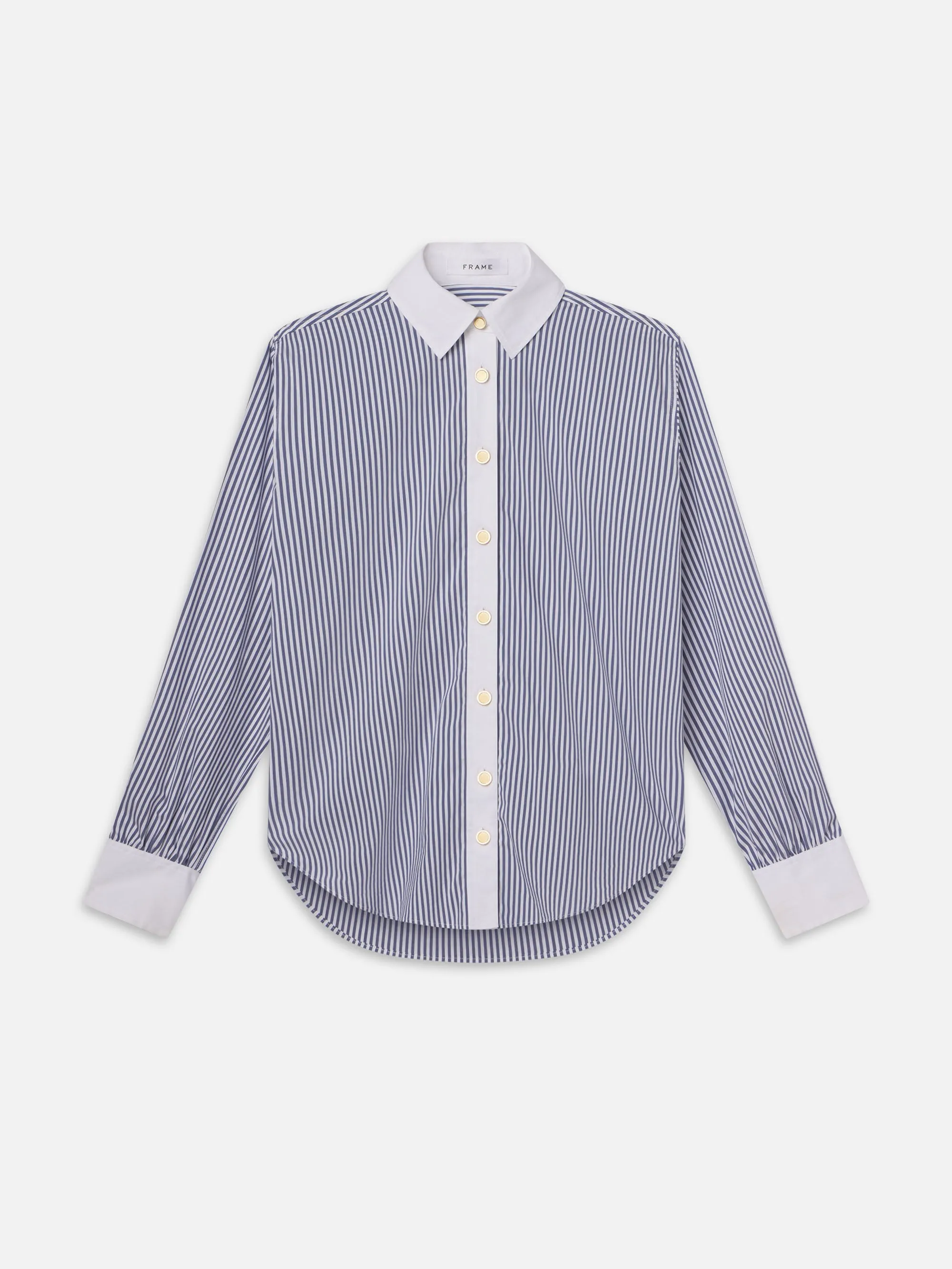 The Borrowed Shirt -- Dark Chambray Multi