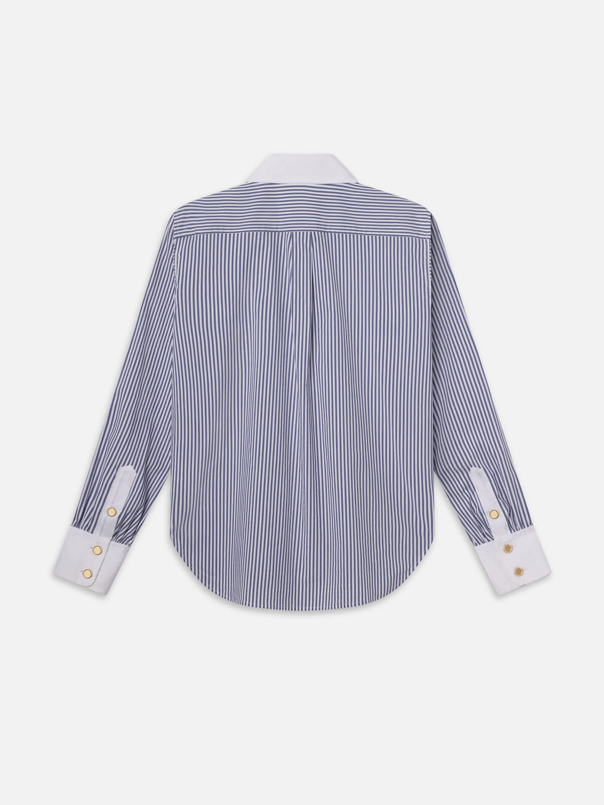 The Borrowed Shirt -- Dark Chambray Multi