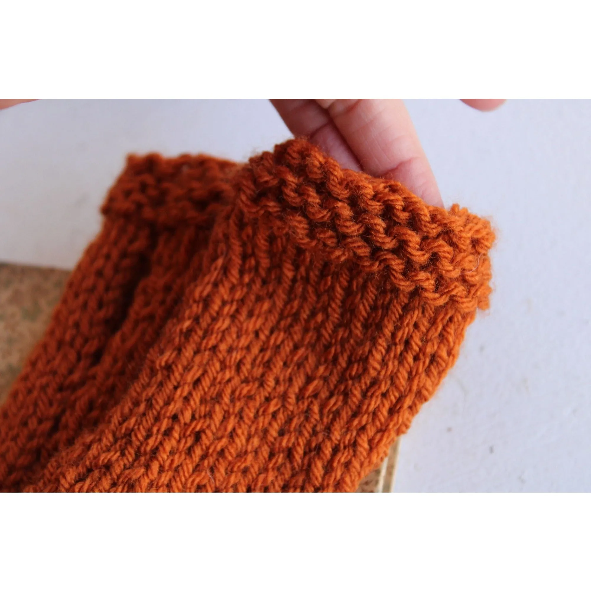 The "Pumpkin Cream" Handknit Fingerless Gloves