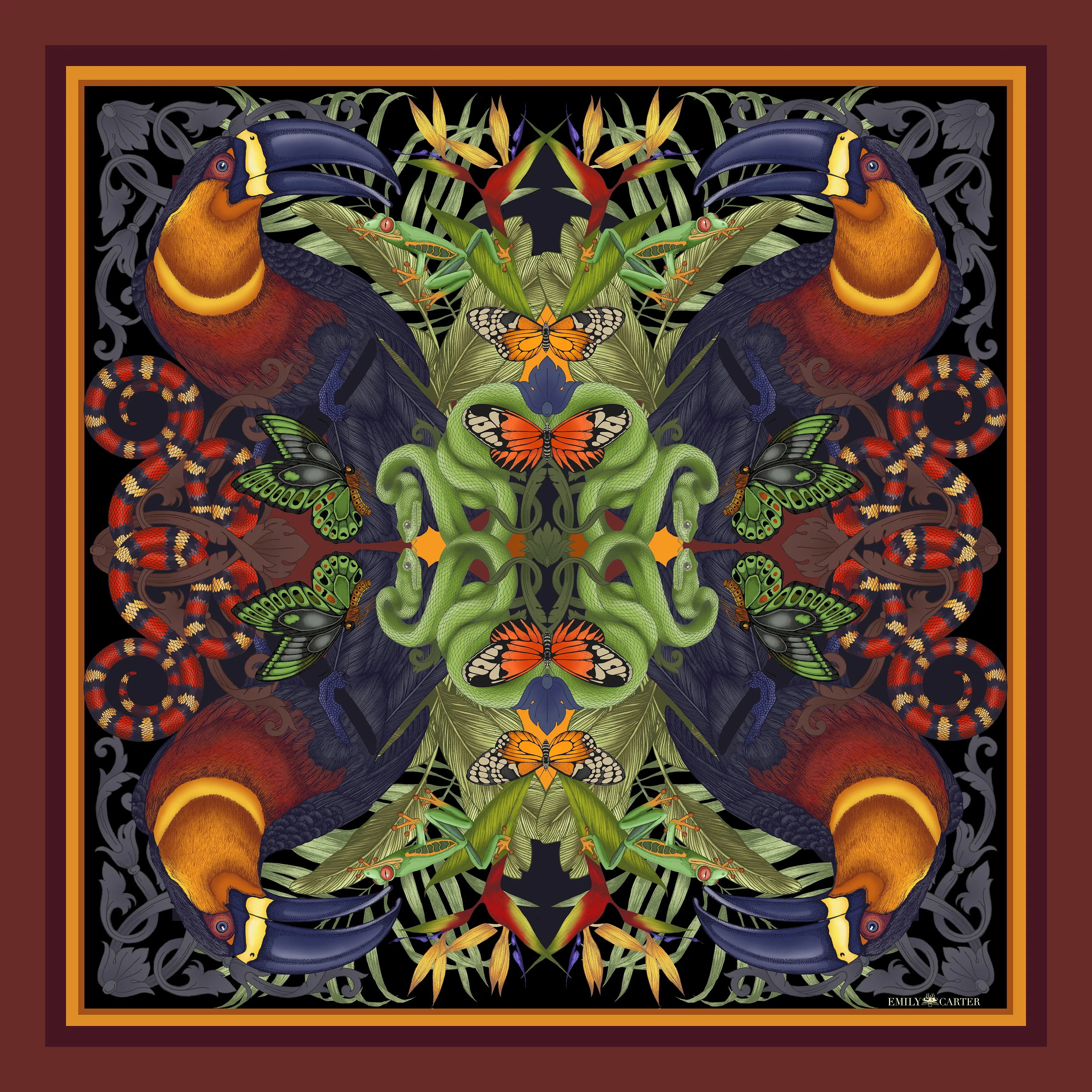 The Tropical Toucan Scarf | 90x90cm [Preorder]