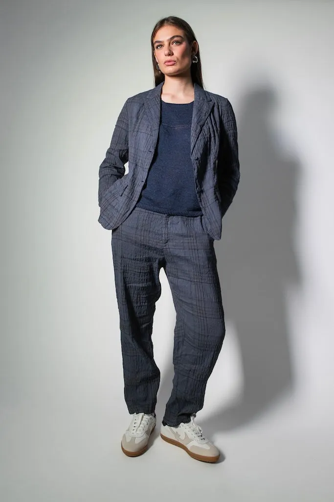 Transit Par Such Navy Plaid Pant