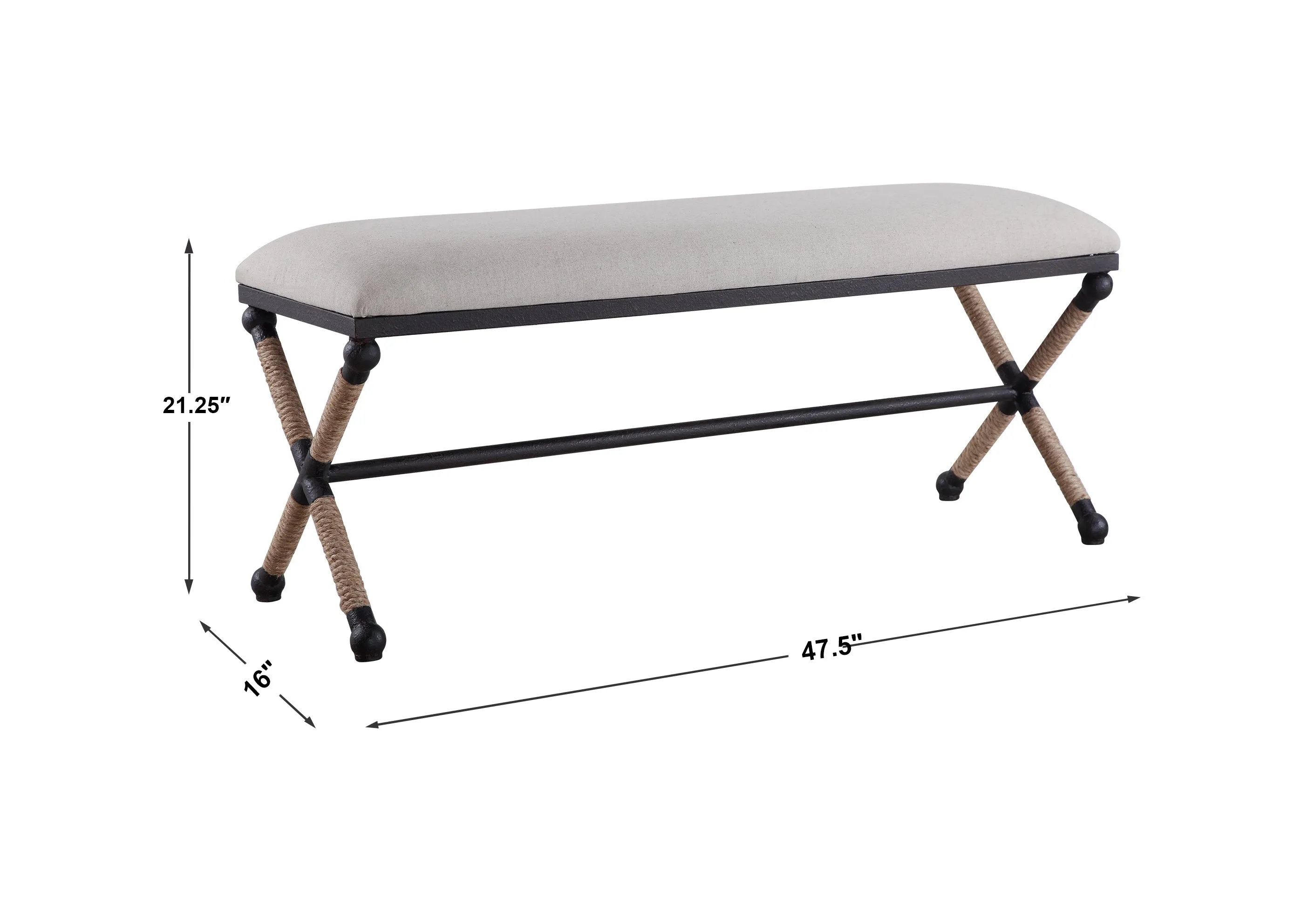 Uttermost Firth Oatmeal Bench