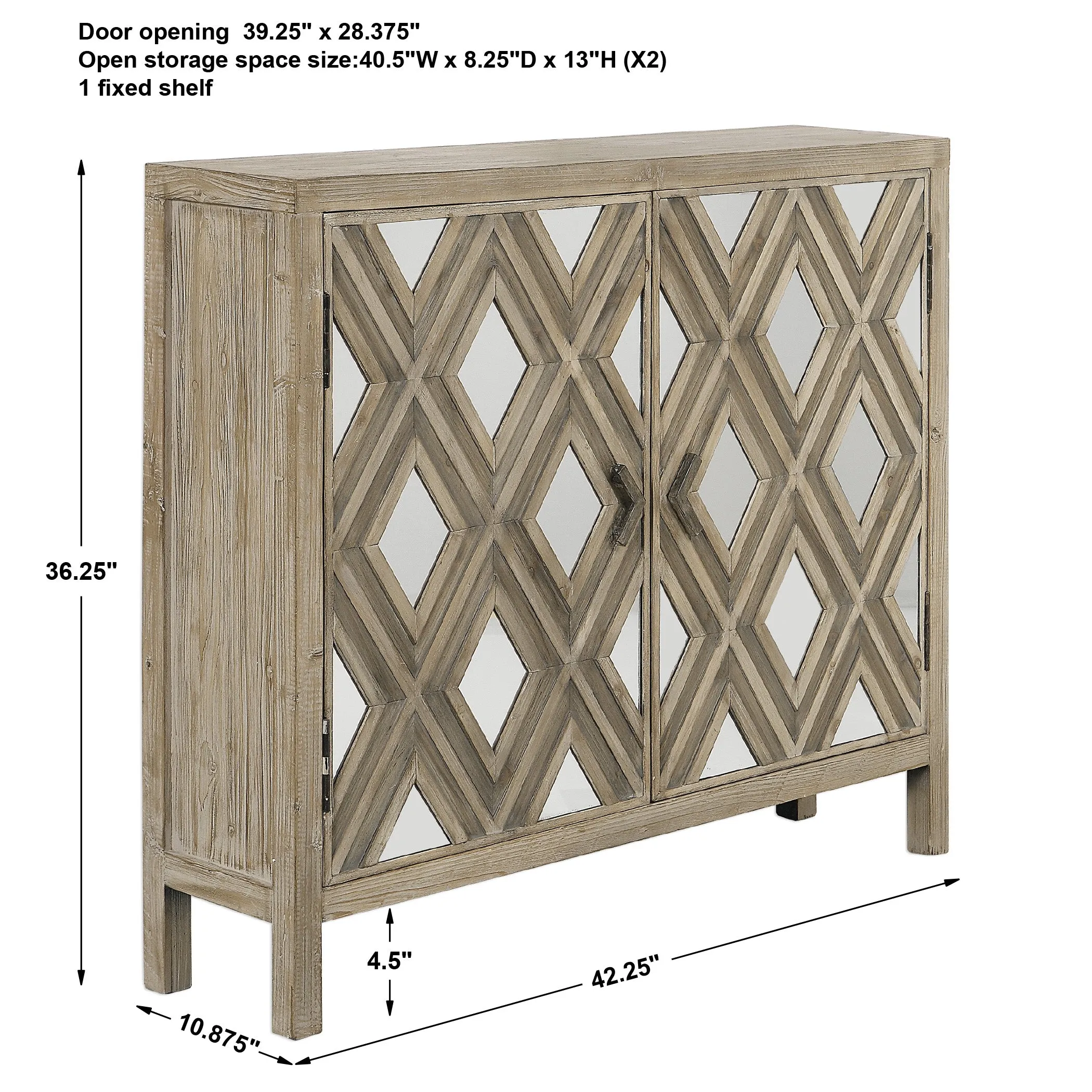 Uttermost Tahira Mirrored Accent Cabinet