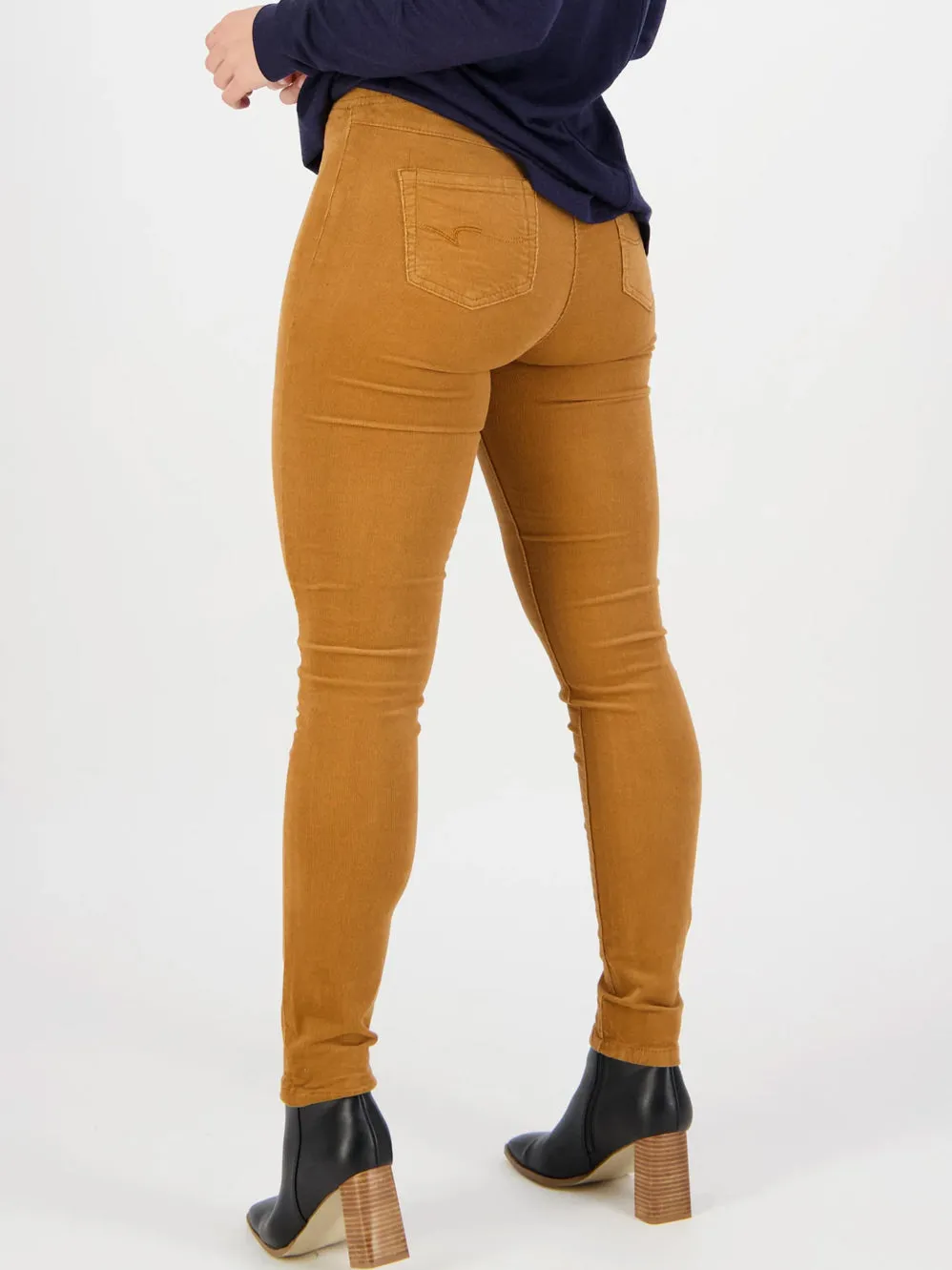 VASSALLI SKINNY PULL ON CORD PANT