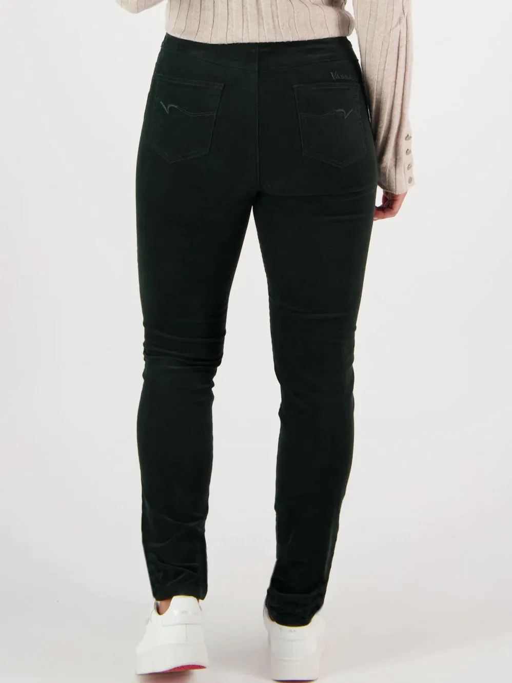 VASSALLI SKINNY PULL ON CORD PANT