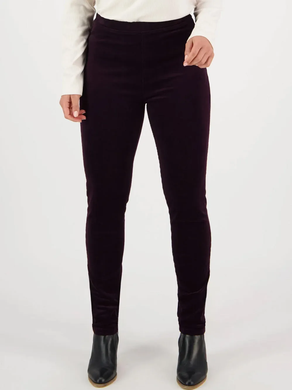 VASSALLI SKINNY PULL ON CORD PANT