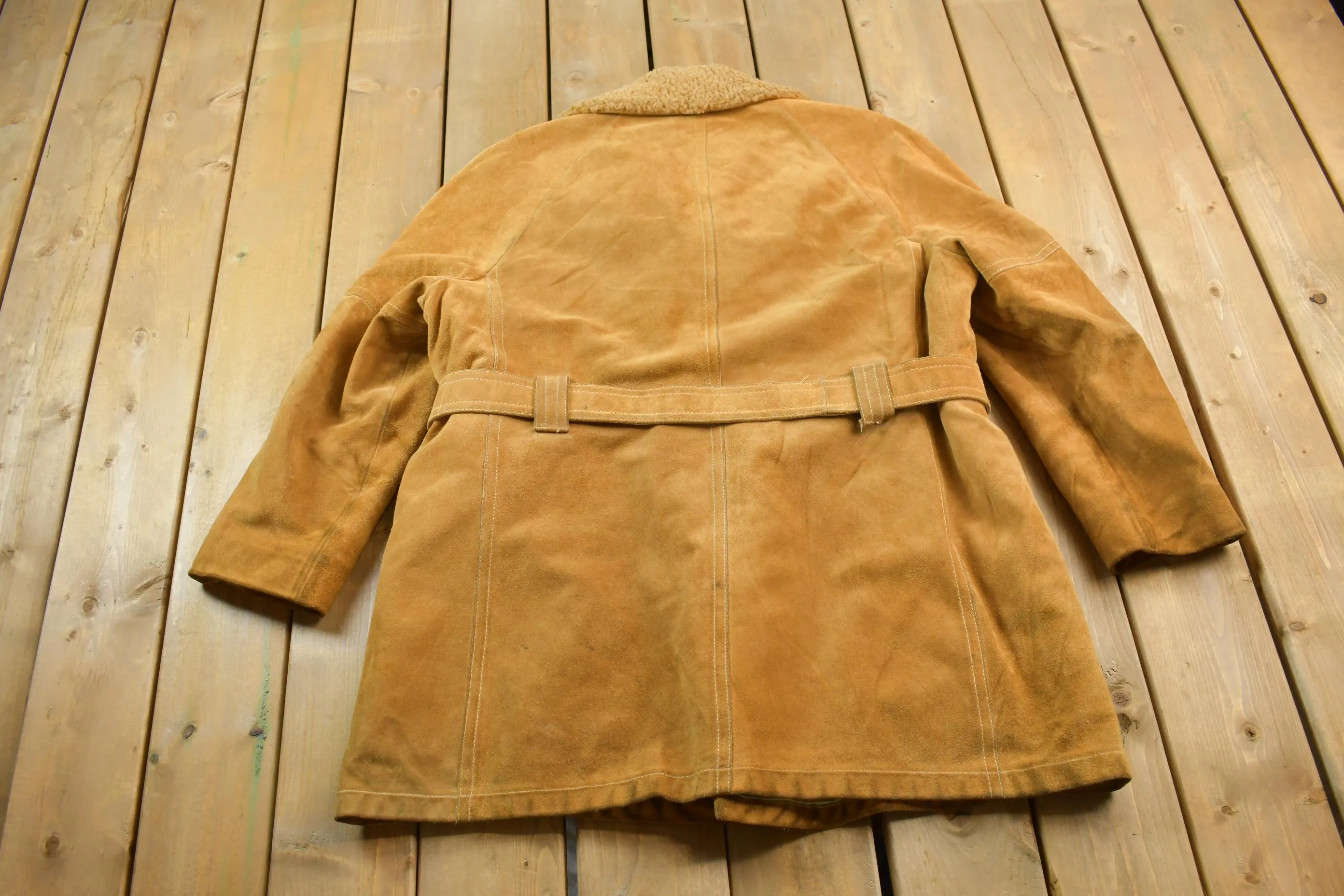 Vintage 1980s Lakeland Leather Sherpa Lined Jacket