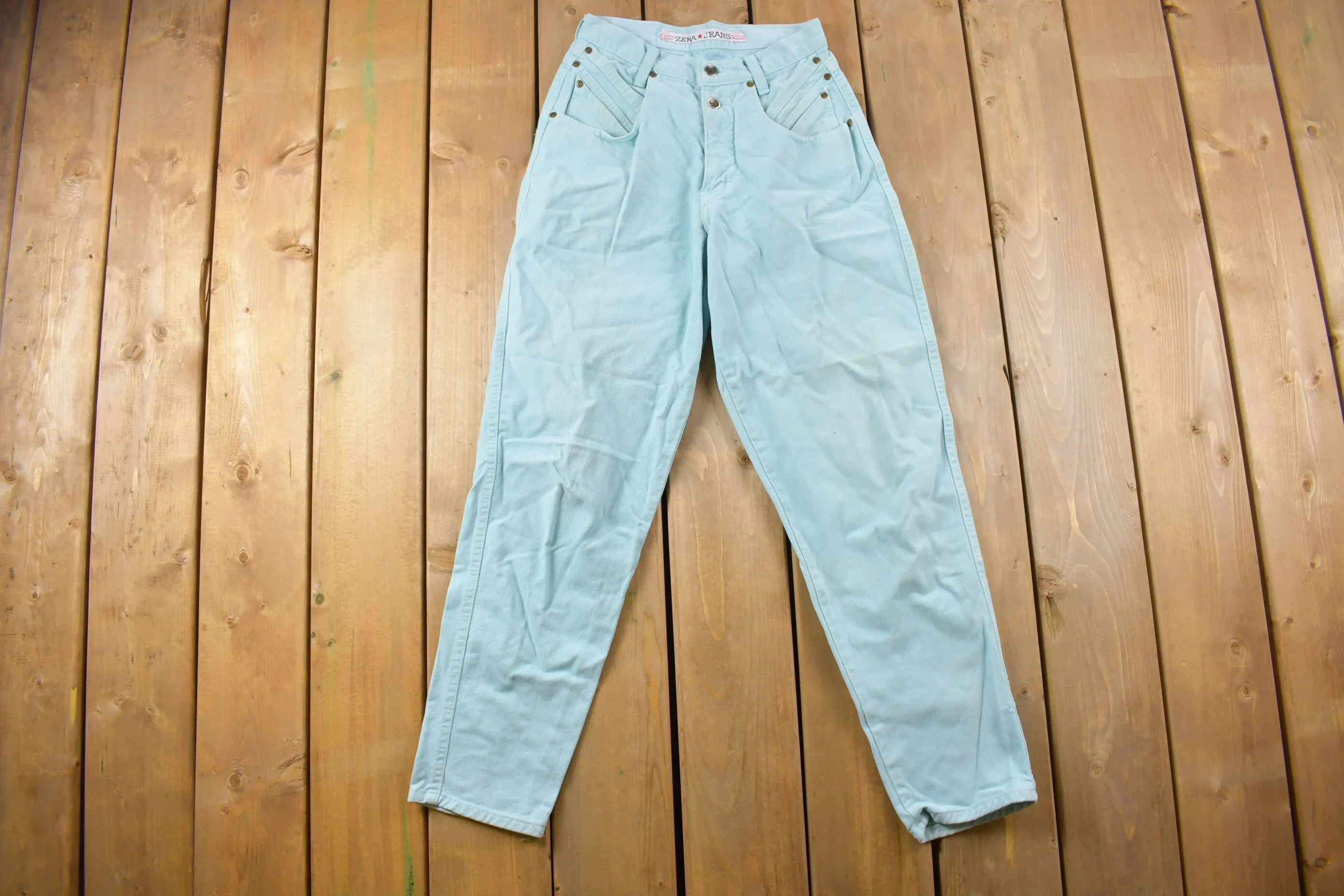 Vintage 1990's Zena Light Blue Denim Jeans Size 25 x 29