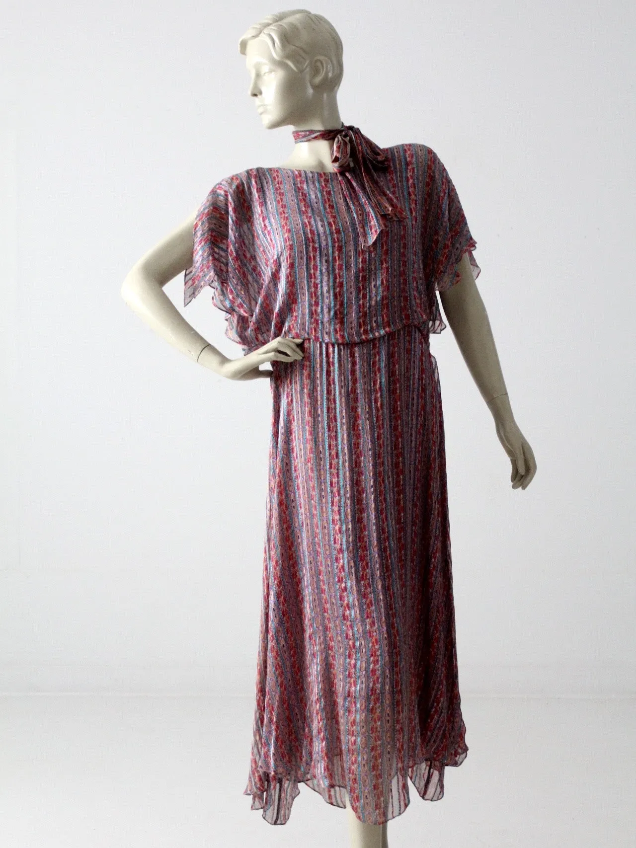 vintage 70s silk dress