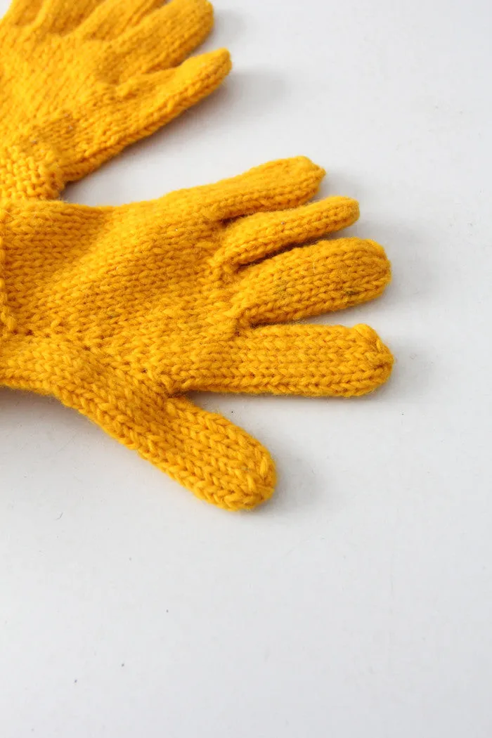 vintage hand knit gloves