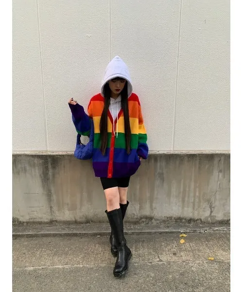 W❤️C rainbow cardigan