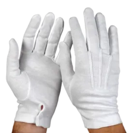 White Snap Wrist Gloves