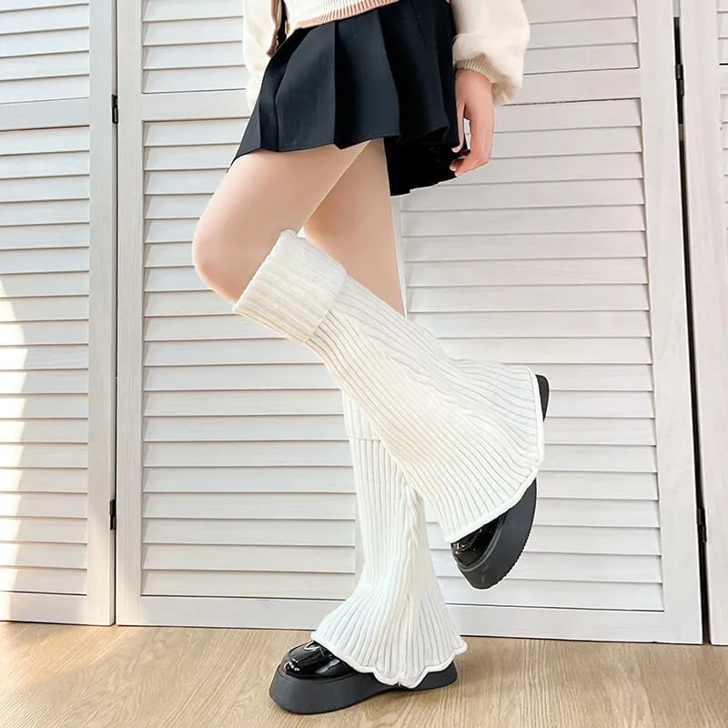 Winter vertical lines leg warmers