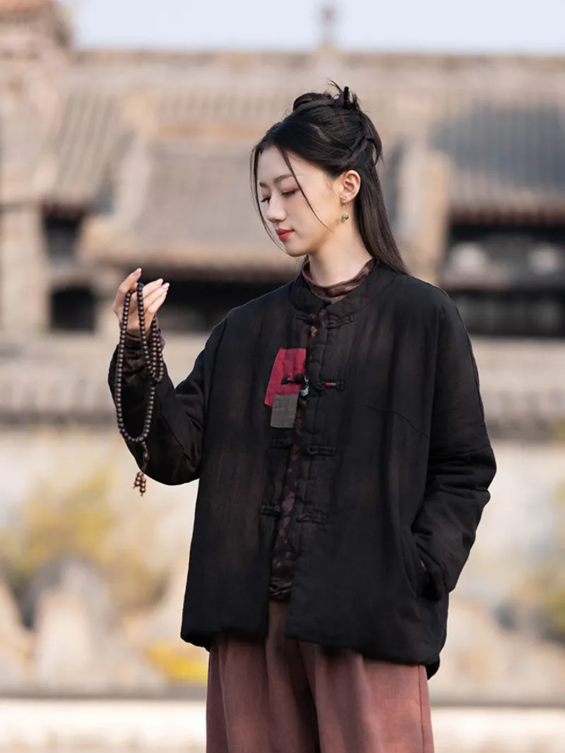 Women's Vintage Comfort and Style Disc Button Coat