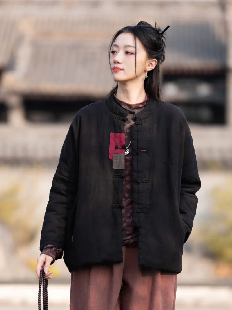 Women's Vintage Comfort and Style Disc Button Coat